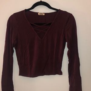 Burgundy long sleeve